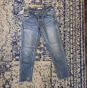Moussy Light Blue Straight Leg Jeans